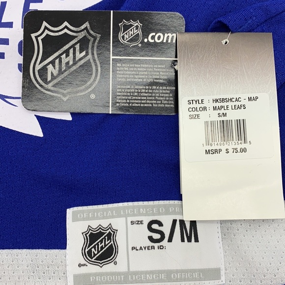 NWT Toronto Maple Leafs Replica Jersey Boys S/M Officially Licensed with the NHL - Picture 8 of 12